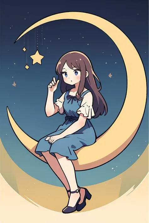 (masterpiece, best quality), 1girl,  <lora:sitting_on_the_crescent_moon:1> sitting on the crescent moon