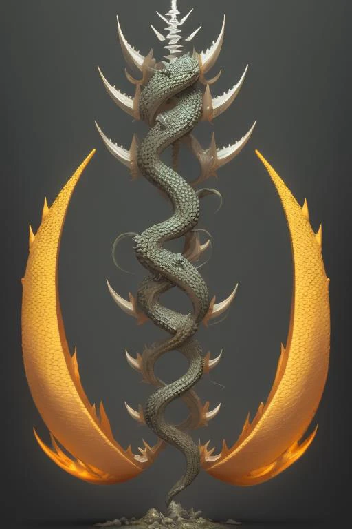 elemental with long spikes with patches of scales