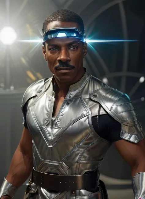 em1, man, one man, mustache, man wearing (("Futuristic tunic with metallic accents, glowing energy belt, light-up visor, holographic gloves, sleek metallic sandals")), masculine, photorealistic painting, portrait, stunningly attractive(extremely detailed 8k wallpaper), highly detailed face, intricate, 8k, highly detailed, volumetric lighting, digital painting, intense, sharp focus, art by artgerm and rutkowski and alphonse mucha, cgsociety, vibrant, dynamic atmosphere, photorealistic,
<lora:EddieMurphy:1>