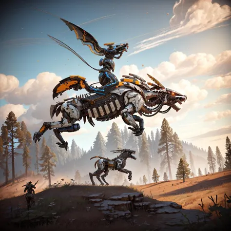 a mechanical bull<lora:Horizons_v2:1> ubihorizonsstyle