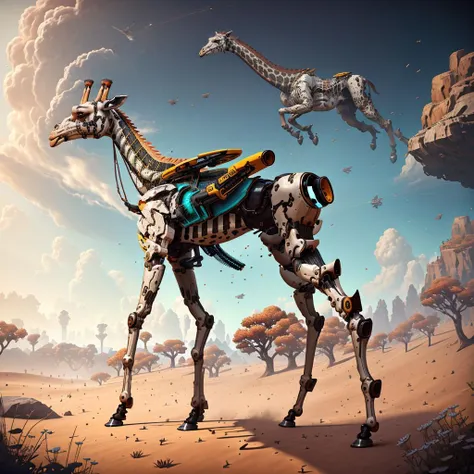 a mechanical giraffe<lora:Horizons_v2:1> ubihorizonsstyle