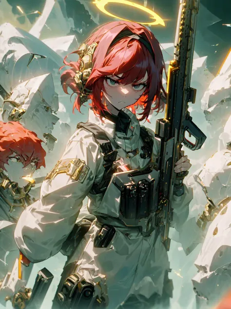 best quality,<lora:add_detail:0.3>, (1gir, solo, adult female, mature female), <lora:detailed_eyes:1>, <lora:concept_goodHands:1>,red hair, hair flaps,
<lora:style_blessedTech_(blessedtech):0.9>, blessedtech, <lora:concept_costume_tacticalGear_(wearing epTactical):0.6>, wearing epTactical, frown, serious face, utility belt, <lora:concept_betterGunsLocon_v10:0.7>, holding blessedtech gun,
