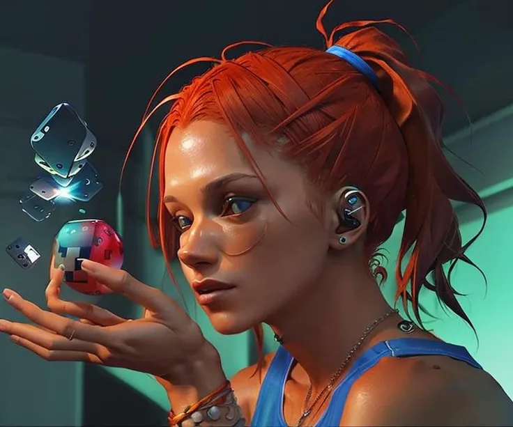 y2k woman living in a game, <lora:y2k-15:1>