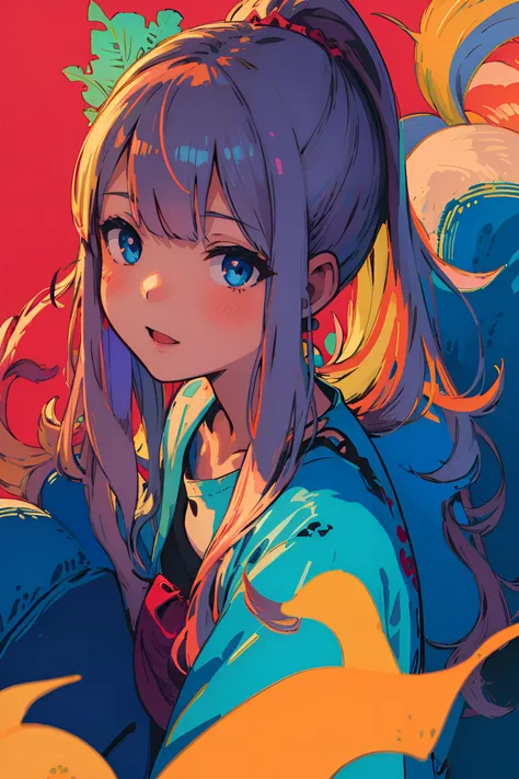 18yo, 1girl, (illustration:1.4), (best quality), (masterpiece), Pixiv, (Konachan wallpaper), (colorful), best quality, blonde, blue eyes, very long hair up,

digital illustration background