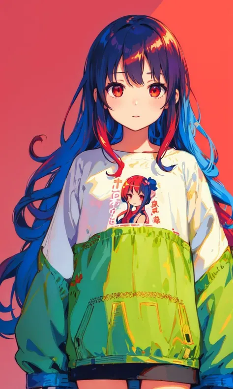 1girl, (illustration:1.4), (best quality), (masterpiece), Pixiv, (Konachan wallpaper), (colorful), best quality, red eyes, very long hair up,

digital illustration background