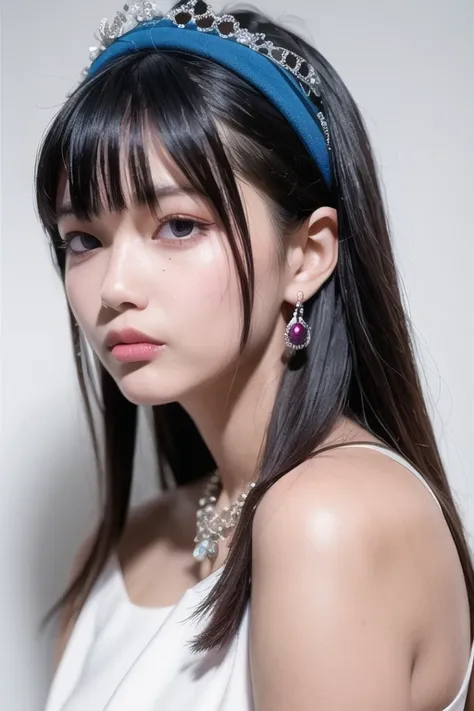 8k,(RAW photo),(best quality), (photo-realistic:1.4),realistic skin texture 1girl,Cute,Double eyelid,bangs,full body,petite,Thin leg,(Slender figure),slim,smile,headgear,earrings,necklace,looking at looking at viewer,face focus,depth of field,club<lora:chilloutmixss_xss10:0.66> <lora:koreanDollLikeness_v15:0.5>