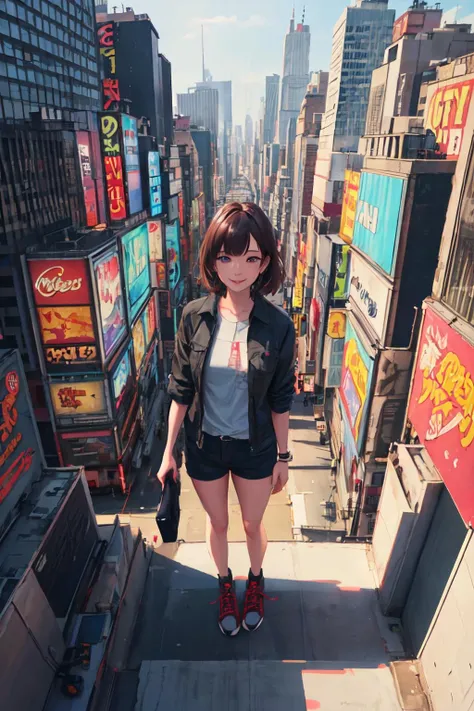 <lora:NYCNinetiesNadir:0.85>NYCNinetiesNadir street, full body,from above, rooftop,
(best quality, masterpiece, RAW photo,ultra-detailed:1.2), <lyco:GoodHands-beta2:1.0>,1girl,solo,looking at viewer,smile,city,