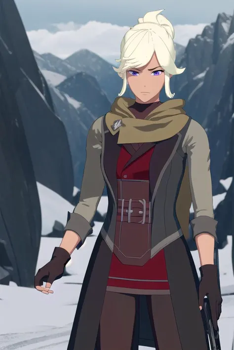 robynhill, <lyco:robynhill-lyco-nochekaiser:1>,
robyn hill, blonde hair, (purple eyes:1.1), dark skin, dark-skinned female, short hair, ponytail, 
BREAK gloves, boots, black gloves, belt, pants, fingerless gloves, scarf, black footwear, coat, brown pants,
BREAK outdoors, nature, forest, night, sky, moon,
BREAK looking at viewer, (cowboy shot:1.5),
BREAK <lyco:GoodHands-beta2:1>, (masterpiece:1.2), best quality, high resolution, unity 8k wallpaper, (illustration:0.8), (beautiful detailed eyes:1.6), extremely detailed face, perfect lighting, extremely detailed CG, (perfect hands, perfect anatomy),