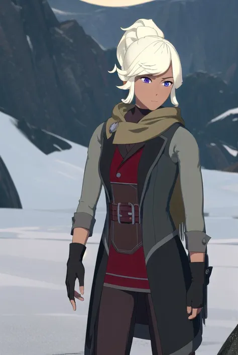 robynhill, <lyco:robynhill-lyco-nochekaiser:1>,
robyn hill, blonde hair, (purple eyes:1.1), dark skin, dark-skinned female, short hair, ponytail, 
BREAK gloves, boots, black gloves, belt, pants, fingerless gloves, scarf, black footwear, coat, brown pants,
BREAK outdoors, nature, forest, night, sky, moon,
BREAK looking at viewer, (cowboy shot:1.5),
BREAK <lyco:GoodHands-beta2:1>, (masterpiece:1.2), best quality, high resolution, unity 8k wallpaper, (illustration:0.8), (beautiful detailed eyes:1.6), extremely detailed face, perfect lighting, extremely detailed CG, (perfect hands, perfect anatomy),