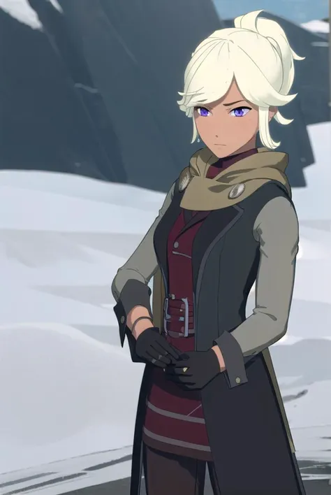 robynhill, <lyco:robynhill-lyco-nochekaiser:1>,
robyn hill, blonde hair, (purple eyes:1.1), dark skin, dark-skinned female, short hair, ponytail, 
BREAK gloves, boots, black gloves, belt, pants, fingerless gloves, scarf, black footwear, coat, brown pants,
BREAK outdoors, nature, forest, night, sky, moon,
BREAK looking at viewer, (cowboy shot:1.5),
BREAK <lyco:GoodHands-beta2:1>, (masterpiece:1.2), best quality, high resolution, unity 8k wallpaper, (illustration:0.8), (beautiful detailed eyes:1.6), extremely detailed face, perfect lighting, extremely detailed CG, (perfect hands, perfect anatomy),