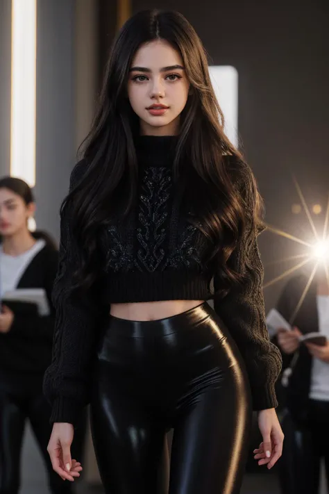 (CINEMATIC SHOT:1.4)(Packed College Study Hall:1.4) (The 21 year old College Girl) TrualityCampus_Hannah (Black Long Hair.1.3)(shiny Black Leggings and a Sweater:1.4)((Photo Focus, DOF, Aperture, insanely detailed and intricate, character, hypermaximalist, elegant, ornate, beautiful, exotic, revealing, appealing, attractive, amative, hyper realistic, super detailed, (lens flare:1.1) heresy flares)) (studying:1.4) <lora:people_count_slider_v1:4> (skinny, slim, slender, toned:1.3)