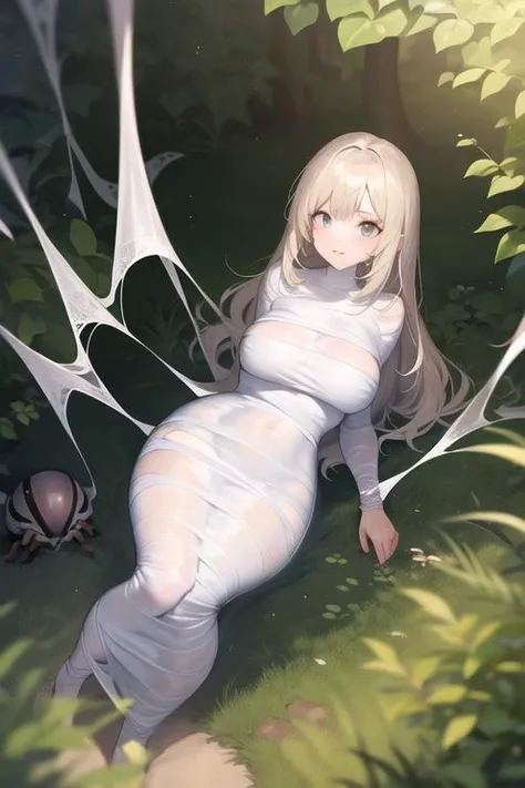 <lora:spider_web_v0.3:1.0>
1girl, silk, cocoon, spider web, suspension,, masterpiece, best quality, highly detailed