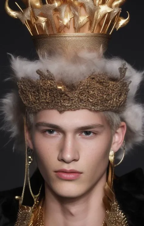 fantasybooth 20 years old shirtless golden hat silver accessory