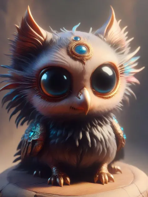 breathtaking a colorful cute little magical creature <lora:SDXLCutePets:1> CutePets <lora:[XL]Bloodborne:1> Bloodborne <lora:bigeyes-v2_16x8-4x1:1> big eyes,    <lora:EgyptPunkAI:1> egyptpunkai, old, scifi, masterpiece, award-winning, professional, highly detailed