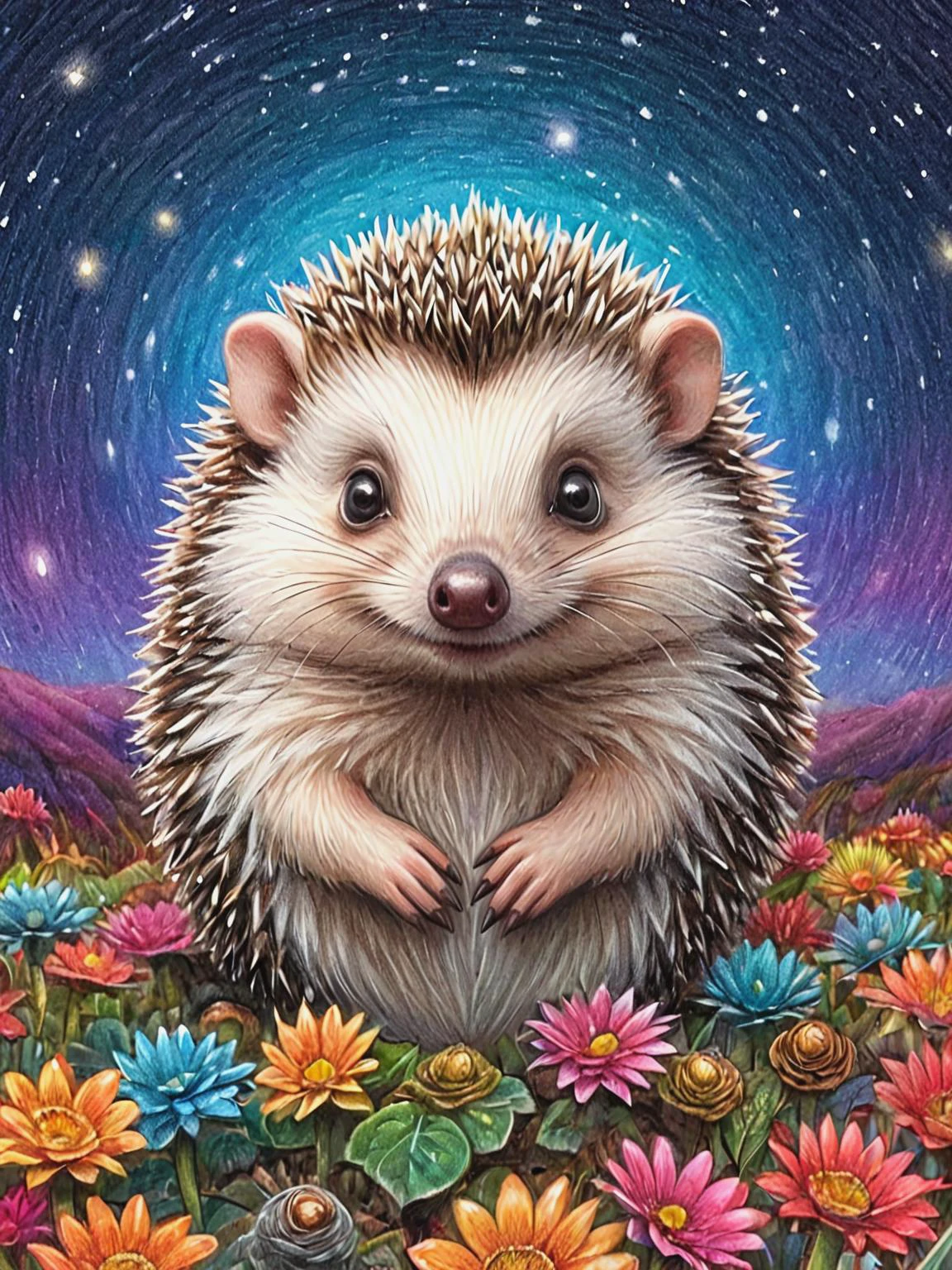 cartoon of a cute hedgehog, joy, highly detailed, digital art, vivid colors, <lora:add-detail-xl:0.8>, <lora:Brian_Selznick_Style_XL:0.8> pencil, drawing, by Brian Selznick