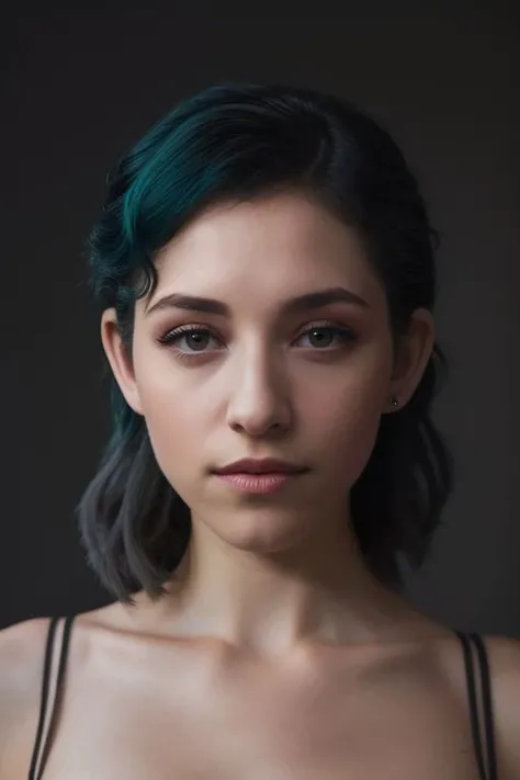 DEN_sophoulla_SG,
(headshot:1.2) portrait on a (plain dark grey background:1.2), (headshot:1.2), (face focus:1.1), (soft focus:1.2), low lighting, (out of focus:1.2),
bokeh, f1.4, 40mm, photorealistic, raw, 8k, textured skin, skin pores, intricate details <lora:epi_noiseoffset2:1>, epiCRealism