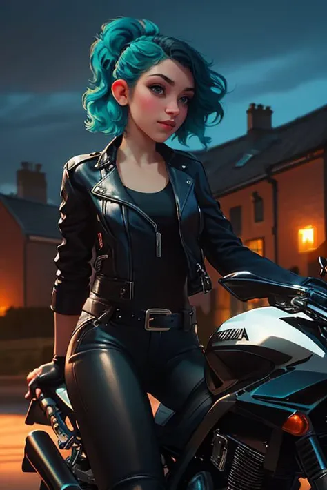 DEN_sophoulla_SG,
(riding a motorcycle:1.2) wearing (motorbike leathers:1.2), (riding a motorbike:1.2), (driving a motorbike:1.2),  (motorcycle:1.1), traffic, leather trousers, leather jacket, motorcycle boots, leather gloves,
bokeh, f1.4, 40mm, photorealistic, raw, 8k, textured skin, skin pores, intricate details  <lora:epi_noiseoffset2:1>, epiCRealism, <lora:ClothingAdjuster3:-0.8>