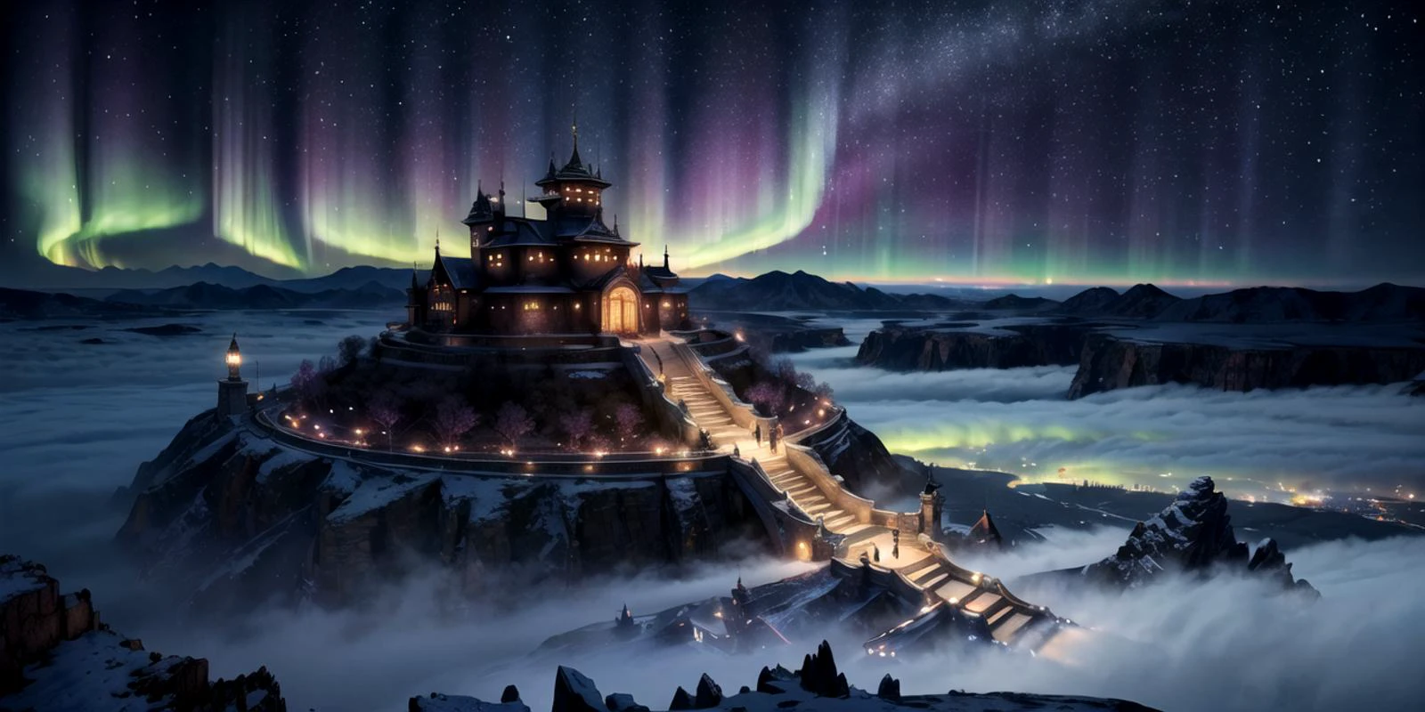 (masterpiece, best quality) no people, outdoors, sky, winter, el nath, on himalayas, fantasy scene, fairy particle, illustration fantasy environment, digital painting, volumetric lighting, night, aurora <lora:makina69_bluedream_v1.0:0.4> blue dream <lora:Vibrance:0.4> <lora:add_detail:0.4>