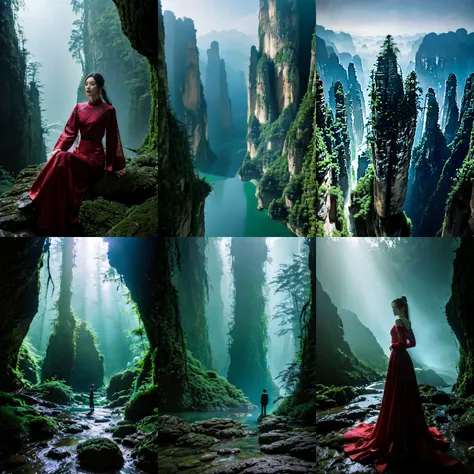 (otherworldly, otherworldly atmosphere, otherworldly appearance), highly insanely detailed, masterpiece, top quality, best quality, highres, 4k, 8k, RAW photo, hyper realistic lifelike texture dramatic lighting unrealengine trending on artstation, award winning photo, nikon RAW photo, 8 k, Fujifilm XT3, realistic, photorealistic, upperbody, <lora:zhangjiani:0.7>, looking at viewer, zhangjiani, (fantasy world)