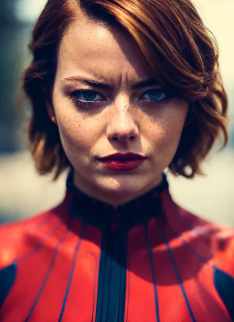 A stunning intricate full color photo of (sks woman:1),wearing a spideman costume, epic character composition, by ilya kuvshinov, alessio albi, nina masic, sharp focus, natural lighting, subsurface scattering, f2, 35mm, film grain, <lyco:emmaStone_v10:1>