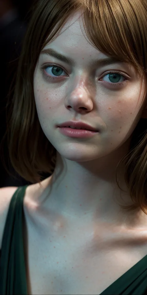 Ultra realistic high definition 20 years old Emma Stone real life actress, Ultra realistic high definition asymetrical superb micro detail big green eyes, Seductrice eyes, sensual mouth, Ultra realistic high definition micro detail superb glossy lips, Ultra realistic high definition micro detail superb real life detailed skin, Ultra realistic high definition micro detail superb hair, Soumise look, Short nails, Asymetrical hands with 4 fingers and 1 thumb, simple smile, (((Look at viewers))), Provocative sexy dress, night club at the bar taking drink, random jewlery, sks woman,<lora:locon_emmastone_v1_from_v1_64_32:0.4>, RAW candid cinema, 16mm, color graded portra 400 film, remarkable color, ultra realistic, textured skin, remarkable detailed pupils, realistic dull skin noise, visible skin detail, skin fuzz, dry skin, shot with cinematic camera, detailed skin texture, (blush:0.5), (goosebumps:0.5), subsurface scattering