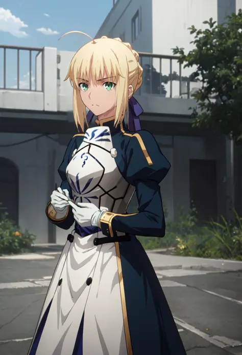 (safe:1.10), best quality, masterpiece, highres, solo, (saber_fatestaynightufotable:1.10), anime_style, 24 <lora:saber_fatestaynightufotable:0.80>