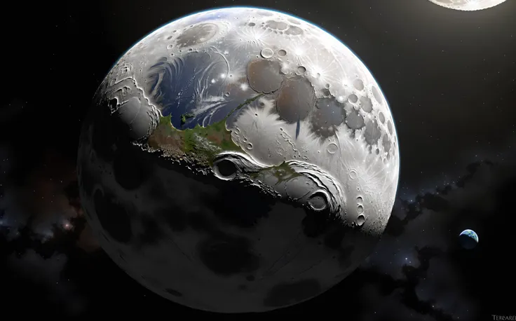 the moon after it has been terraformed