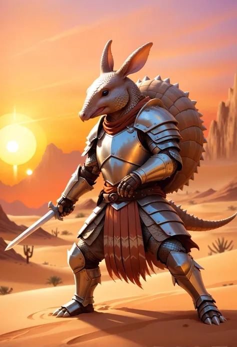 digital storybook illustration, textured brushwork, fantasy character, armadillo warrior, armored ball, battle stance, desert sands, sunset duel
c0l0r, <lora:Style_soph-IllustriousStorybook-SDXL:0.8> sharp focus, low detail, blurry foreground, 8k resolution,