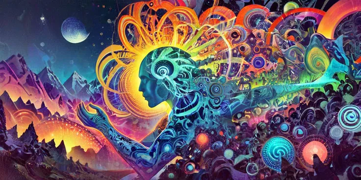 A psychedelic trippy picture <lora:drdjns:0.8> psychedelic art, drdjns style <lora:greg_rutkowski_xl_2:0.8> greg rutkowski <lora:hipoly_3dcg_v7-epoch:0.8> <lora:add-detail-xl:0.8>