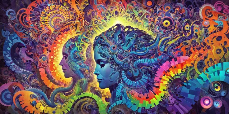A psychedelic trippy picture <lora:drdjns:0.8> psychedelic art, drdjns style <lora:greg_rutkowski_xl_2:0.8> greg rutkowski <lora:hipoly_3dcg_v7-epoch:0.8> <lora:add-detail-xl:0.8>