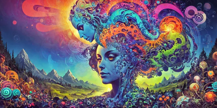 A psychedelic trippy picture <lora:drdjns:0.8> psychedelic art, drdjns style <lora:greg_rutkowski_xl_2:0.8> greg rutkowski <lora:hipoly_3dcg_v7-epoch:0.8> <lora:add-detail-xl:0.8>