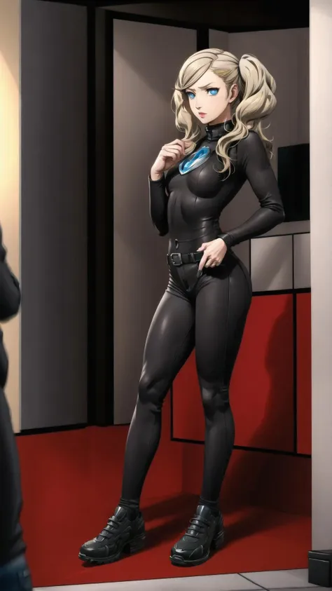 <lora:acSTP:0.8> woman wearing acSTP skintight pants, STP grey, BREAK, <lora:Persona5AnnTakamaki:0.8> Persona5AnnTakamaki, blonde hair, twintails, blue eyes, BREAK, <lora:persona_style:0.25> modeling pose, supermodel, wallmirror, masterpiece, best quality, extremely detailed, highly quality, 4k, sharp focus, professional, sharp focus, award winning, cinematic lighting, octane render, unreal engine, volumetrics dtx, Wallpaper,