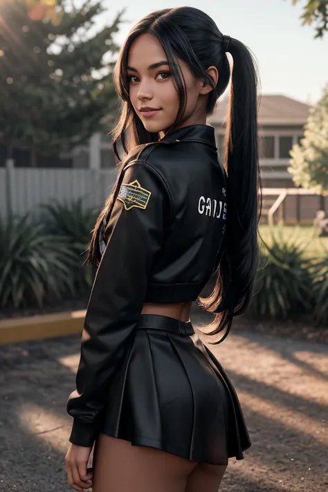 Japanese women、young woman、cute、beauty、A calm face、Climbing the stairs at the station、Back view、Half Body、Look back here、Overlooking here、Long black hair、(He wears a tight fitting black baseball cap:1.5)、(Tight shorts、Black hot pants:1.6)、I can see your thighs、Beautiful feet、Beautiful legs、(Oversized T-shirt、Long sleeve T-shirt:1.8),emphasize the chest line、Large Breasts、Side bust,Sexy pose、Charm、(The line of underwear is visible、See-through bra)、Pale Light、smile