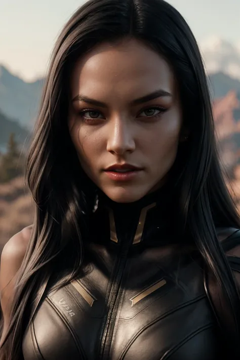 ((CINEMATIC SHOT)) (DV_Alondra_Vicious on top of the rocky mountains, sunlight behind) (wearing black and red biker gear)(smokey eyes, red lipstick, dark eyeliner) ( lights and shadows, lens flare, heresy) (by Michael Bay:1.4)(35mm, F/2.8)
((Photo Focus, DOF, Aperture, insanely detailed and intricate, character, hypermaximalist, elegant, ornate, beautiful, exotic, revealing, appealing, attractive, amative, hyper realistic, super detailed, heresy flares))