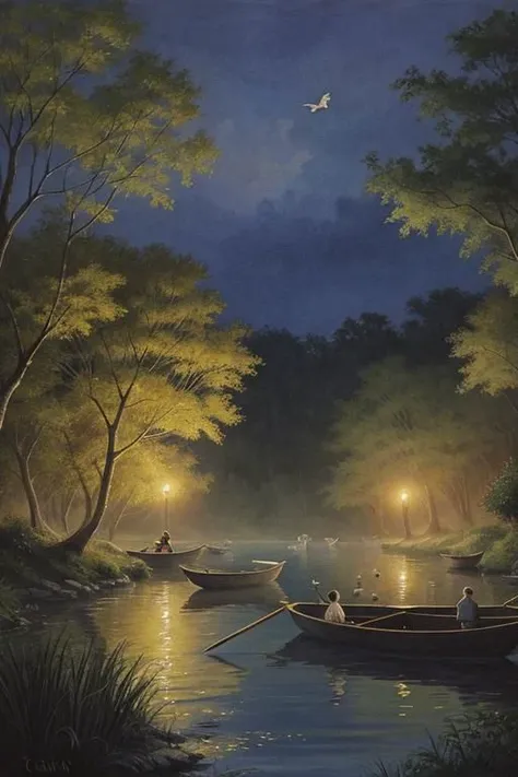Lovely and serene digital watercolor, So I walked as day was dawning where small birds sang and leaves were falling where we once watched the rowboats landing by the river, deep color, perfect composition, hyperdetailed exquisite realistic watercolor, peaceful and elegant French landscape, restful and calm tone, tranquil, 32k, complex and razor-sharp background with dynamic lighting, a masterpiece
<<Based on https://civitai.com/user/cenote571>>