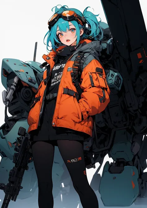 1girl, , gradient, gradient background, jacket, mecha musume, eyes, jacket, solo, standing ,<lora:epiNoiseoffset_v2:0.7>, in the style of AImanhwa, master piece, UHD, awrad winning design, Artstation, (ultra detailed), (illustration) ,(masterpiece:1.2),(best quality:1.2)