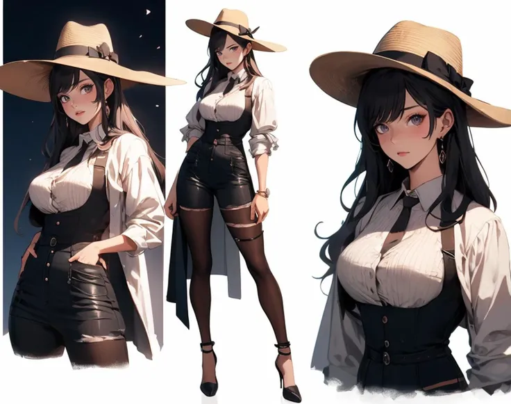 in the style of AI manhwa,Delicate illustration of anime girl in mafia vest and classic hat, 1904 fashion style, character model sheet, character turnover sheet, t - posing, beautiful, stylized art, art station, anatomy, 3d reference fire and expolsion background,digitally enhanced, , 8k resolution, unapologetic grit, overexposure, hyper detailed,highly detailed, digital painting, artstation, concept art, sharp focus, illustration, led canvas art detailed, UHD, 8K ,<lora:epiNoiseoffset_v2:1>