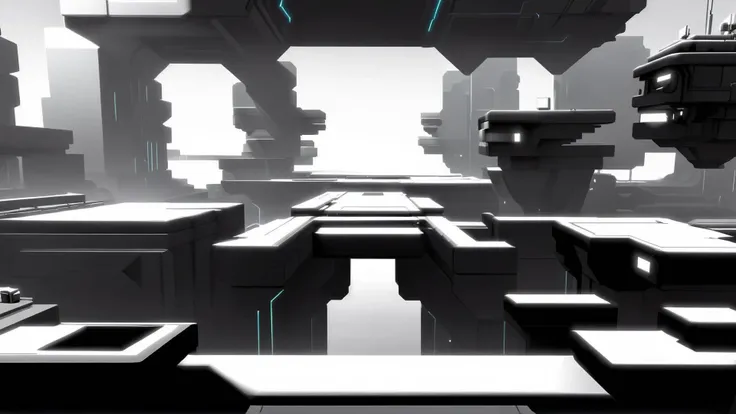 <lora:WhiteboxStyleXL:1>WhiteboxStyle energy farm monochrome, ambient occlusion, <lora:WhiteboxStyle:0.8> WhiteboxStyle, Futuristic City Parkour: Holographic obstacles, drone chases, skybridge leaps, robotic police, neon landscapes., (Masterpiece:1.3) (best quality:1.2) (high quality:1.1)
