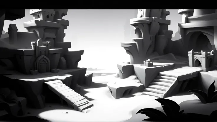 <lora:WhiteboxStyleXL:1>WhiteboxStyle sand castle kingdom monochrome, ambient occlusion, <lora:WhiteboxStyle:0.8> WhiteboxStyle, endless cave, (Masterpiece:1.3) (best quality:1.2) (high quality:1.1)
