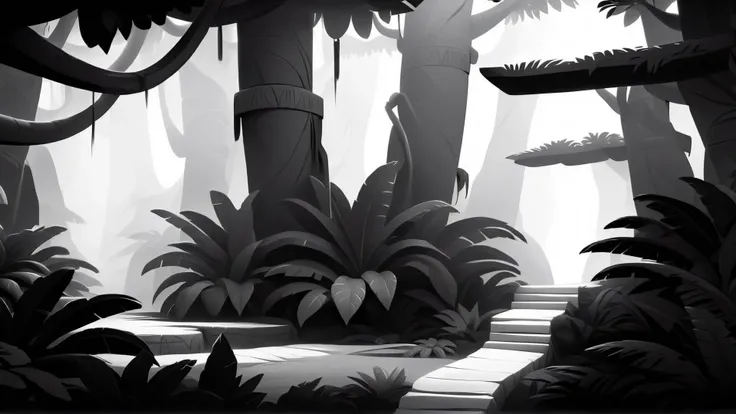 <lora:WhiteboxStyleXL:1>WhiteboxStyle phosphorescent jungle monochrome, ambient occlusion, <lora:WhiteboxStyle:0.8> WhiteboxStyle, Native American Spirit Quest: Vision quests, tribal leadership, hunting challenges, spiritual guidance, ancestral wisdom., (Masterpiece:1.3) (best quality:1.2) (high quality:1.1)