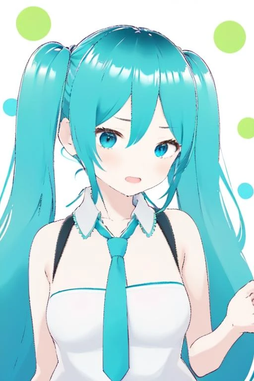 hatsune miku, collared shirt, necktie,