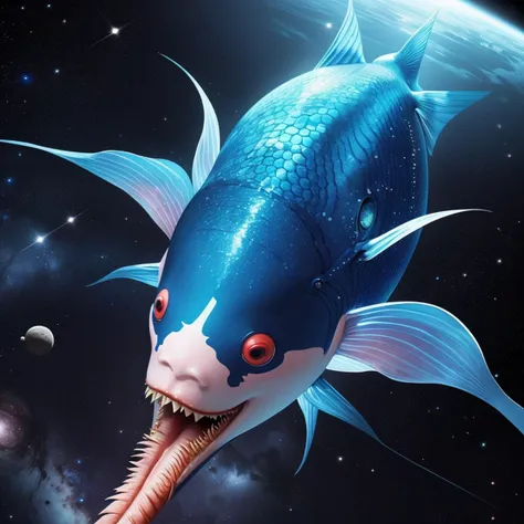 space fish eating gods