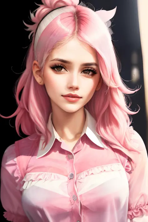 plano general, cuerpo entero, Anime:1.5, a girl with long pink hair, beautiful detailed eyes, beautiful detailed lips, extremely detailed face and eyes, long eyelashes, cinematic modern side-swept blush lighting, ray tracing, parallel shadow, wide shot, high detail, textured skin, 4k best quality, photorealistic, vivid colors, masterpiece, digital art