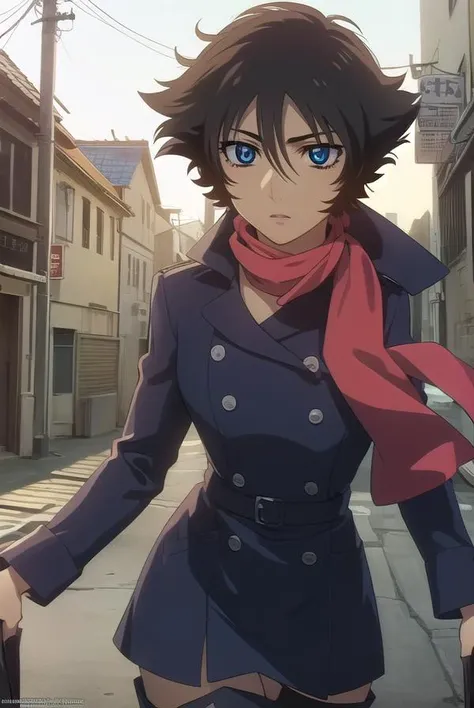 wolfsrainblue, <lora:wolfsrain blue-lora-nochekaiser:1>,
wolfsrain blue, short hair, black hair, blue eyes,
BREAK thighhighs, boots, shoes, scarf, high heels, zettai ryouiki, coat, thigh boots,
BREAK outdoors,
BREAK looking at viewer, (cowboy shot:1.5),
BREAK <lyco:GoodHands-beta2:1>, (masterpiece:1.2), best quality, high resolution, unity 8k wallpaper, (illustration:0.8), (beautiful detailed eyes:1.6), extremely detailed face, perfect lighting, extremely detailed CG, (perfect hands, perfect anatomy),