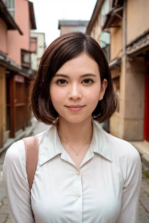 analog film photo solo, realistic, (1girl), (asian) (woman), white skin, milky skin, (((Seductive, A sultry gaze, a slightly parted lips, and a hint of a smile.))), (((black hair, Shag Haircut Hairstyle))), (((Button-up dress, wedge sandals))), (((quiet alleyway, cobblestones, quaint shops, hidden gem))), (((dynamic pose:1.5))), <lora:ReaLora:.2> <lora:JPA_-_Rola_Takizawa:1> rolatakizawa . faded film, desaturated, 35mm photo, grainy, vignette, vintage, Kodachrome, Lomography, stained, highly detailed, found footage<lora:PAseer-SD15-LCM Quick:1.0><lora:PAseer-SD15-LCM Quick:1.0>