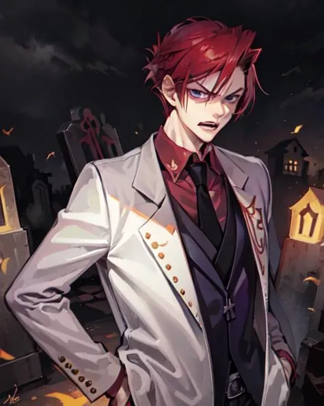 <lora:umi_battler_v1:1.0>, umi_battler, 1boy, male, menacing face, graveyard,
(purple suit:1.0), necktie