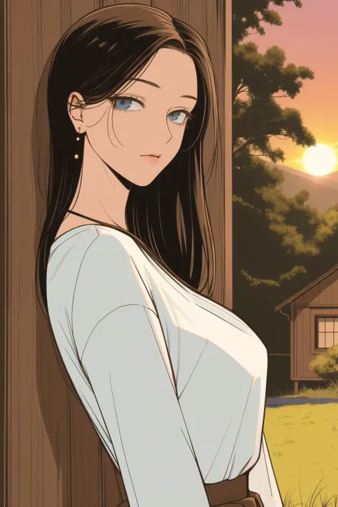 1girl, (realism art by Philip Evergood:1.1) and (Stanhope Forbes:1.2) and (Alex Horley:1.3) , dark art, professional Octane render, Zen, landscape of a Funky Modular ([Movie theater:Zurich:2]:1.3) from inside of a Ranch house, [Lyrical:Amig500 Style:11] trees and The Sun in background, at Sunset, Cel shaded, Cozy, Action Painting, Direct light, F/2.8, Hypersaturated, delicate, sloppy strokes, UHD, dslr