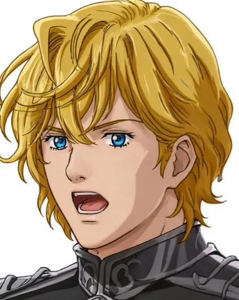 best quality,masterpiece,highly detailed,ultra-detailed, the Legend of Galactic Heroes LOGH p,logh
LOGH P, 1boy, blonde hair, solo, male focus, blue eyes, open mouth, white background, simple background, (full body:0.7)
<lora:LOGH_N_v02:1>