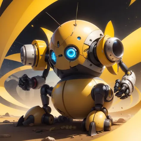 <lora:EggmanTech-20:1>,eggmantech, robotic , banana