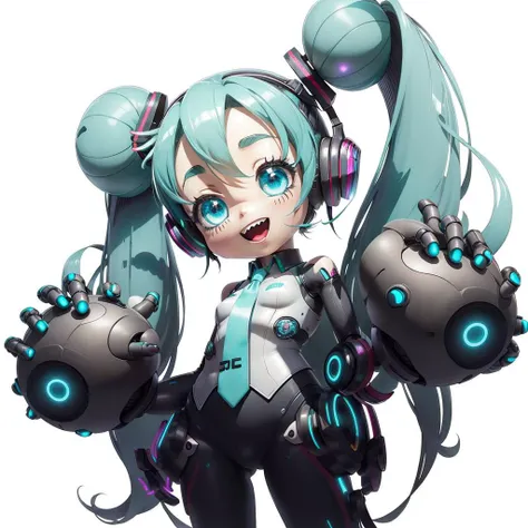 <lora:EggmanTech-20:1>,eggmantech, robotic, ,cartoony, (hatsune miku, )